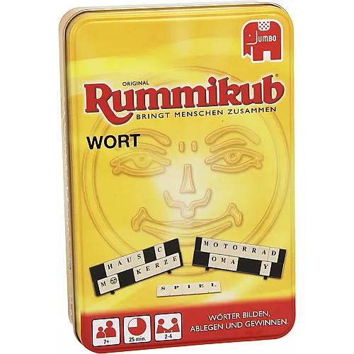 Jumbo Spiele Original Rummikub Wort in Metalldose - Deutsch