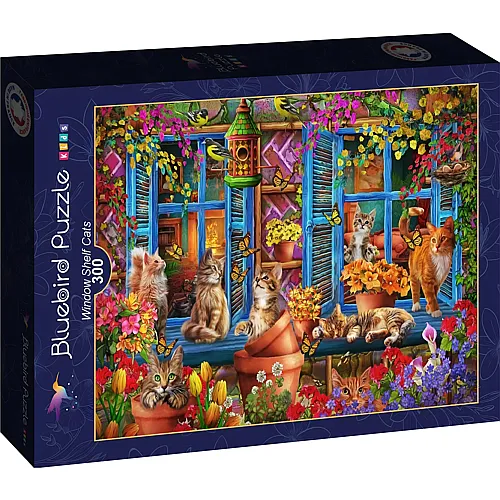 Bluebird Puzzle Katzen auf der Fensterbank - 300 Teile