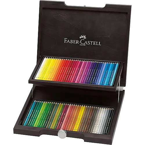 Faber-Castell Polychromos Farbstifte in Holzkoffer (72Teile)