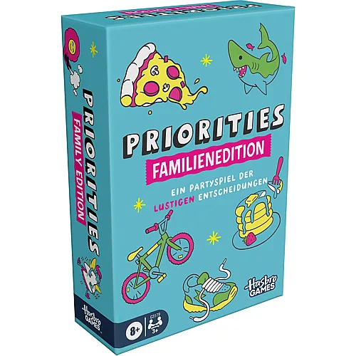 Hasbro Gaming Priorities Family Edition, d ab 8 Jahren, 3 Spieler oder