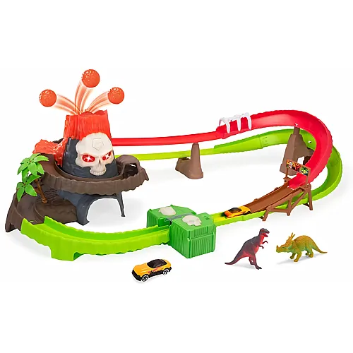 Dickie Autorennbahn Skull Volcano Track Set