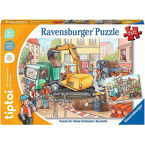 Puzzle f�r kleine Entdecker: Baustelle 2x12