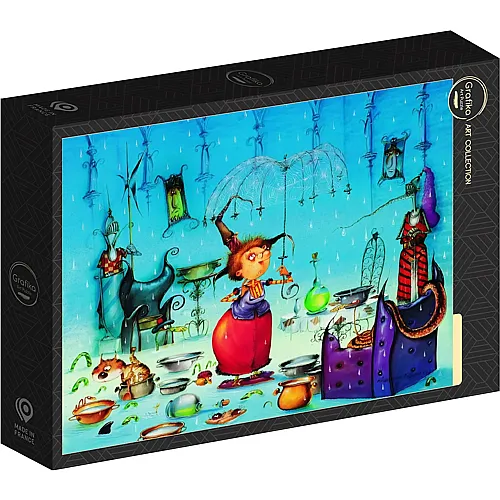 Grafika Puzzle Art Collection Fran�ois Ruyer Die Hexe mit dem Schirm - 1000 Teile