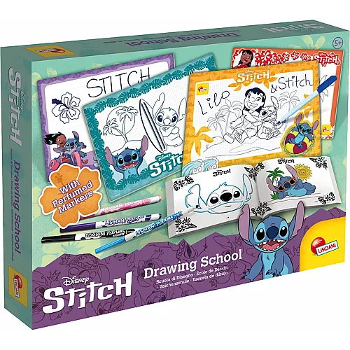 Lisciani Stitch Zeichenschule mit duftenden Stiften, Heft,