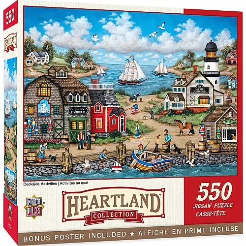 Master Pieces Puzzle Heartland Collection Am Hafen ist was los - 550 Teile
