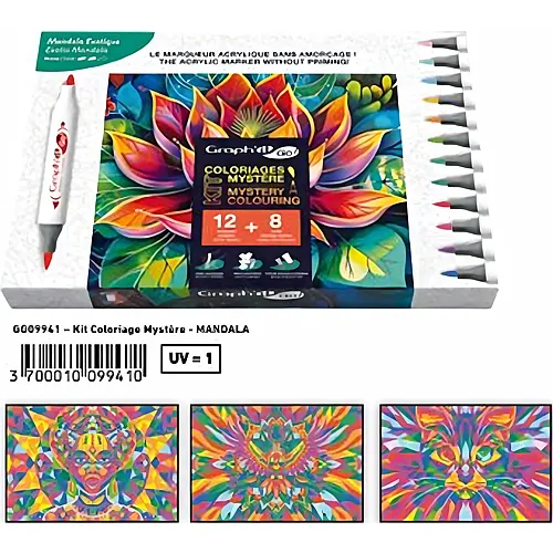 Graph'it GO Kit Coloriage Mystere Exotic Mandala