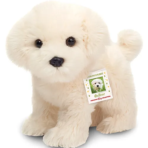 Teddy-Hermann Malteser stehend - 23 cm