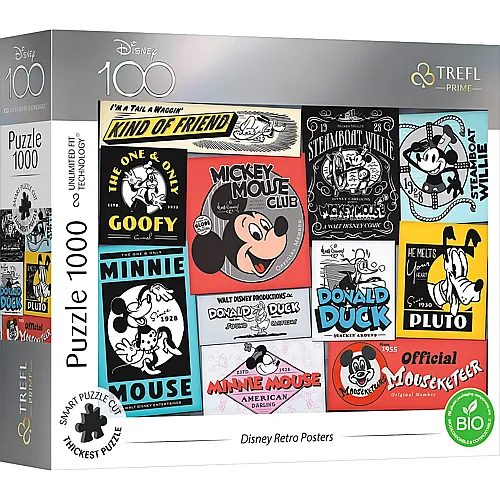 Disney 100 Jahre Retro Poster 1000Teile