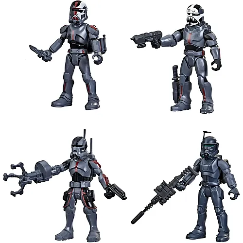 4er-Pack Mission Fleet Klonkommando-Action - 6 cm