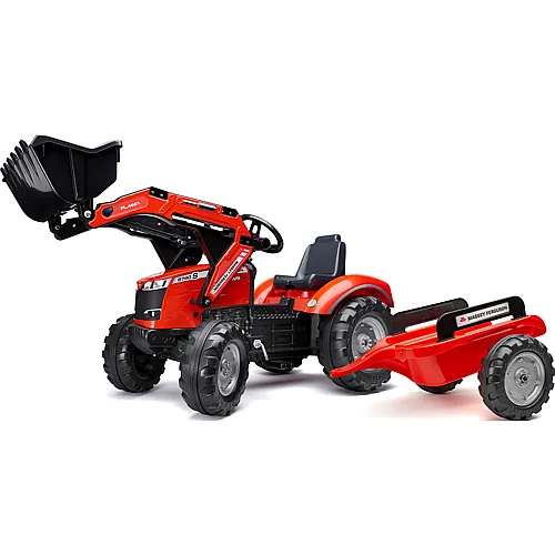 Falk Trettraktor Massey Ferguson S8740 mit Frontlader und Anh�nger