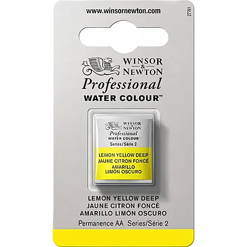 Winsor & Newton W&n Prof. Water Colour 1/2 N�pfchen Zitronengelfb Dunkel