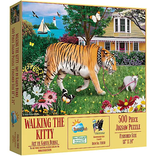 SunsOut Puzzle Karen Burke Walking the Kitty (500Teile)