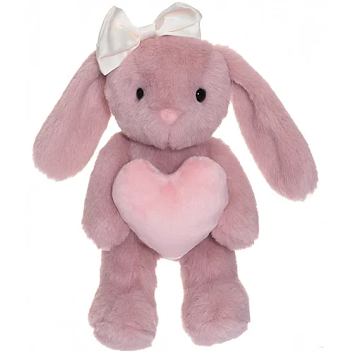 Teddykompaniet Hase Tyra mit Herz und Masche Altrosa (20cm)