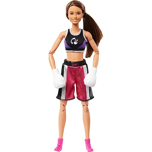 Puppe brnette Boxerin mit abnehmbarem Sportdress