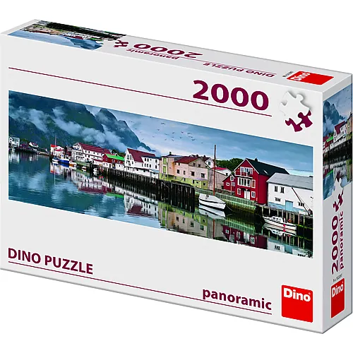 Dino Puzzle Fishing Village - 2000 Teile