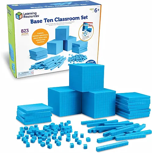 Learning Resources Zehnersystem Schulklassen-Set aus genutetem Kunststoff