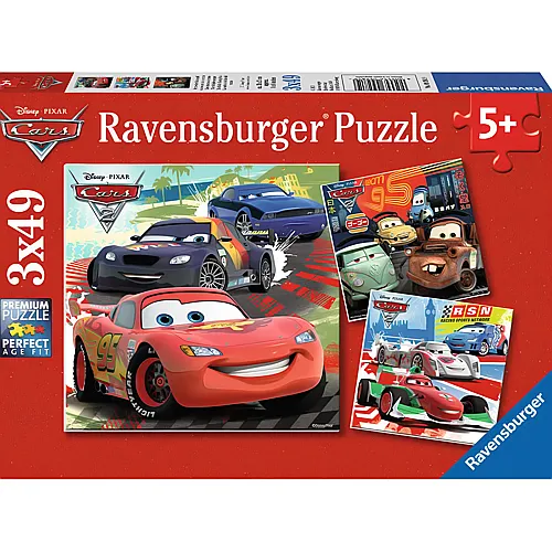 Ravensburger Puzzle Disney Cars Weltweiter Rennspass (3x49)