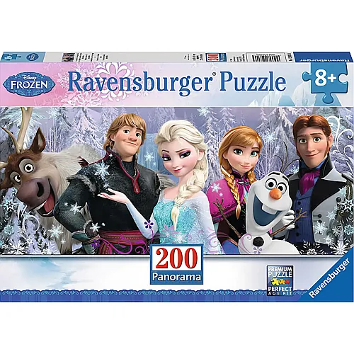 Ravensburger Puzzle Panorama Disney Frozen Arendelle im Eis (200XXL)