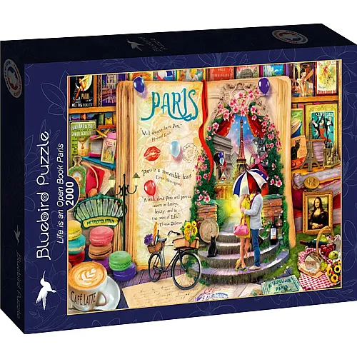 Bluebird Puzzle Aimee Stewart Life is an Open Book Paris - 2000 Teile