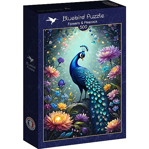Flowers & Peacock 500Teile