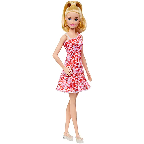 Barbie Fashionistas Puppe mit blondem Pferdeschwanz und Blumenkleid (Nr.205)