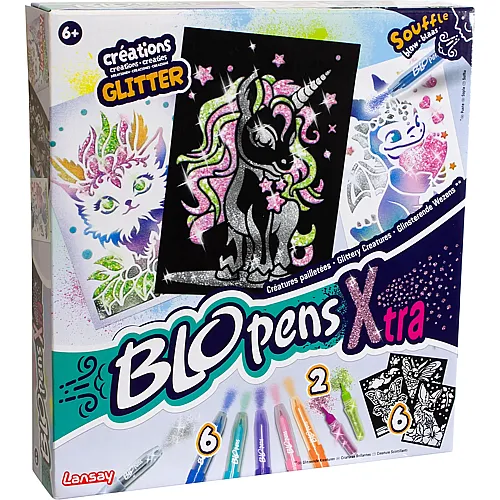 Blopens Spr�hstifteset�X-TRA Glitzertiere