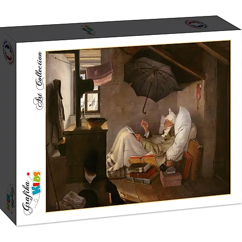 Grafika Puzzle Art Collection Grafika Kids Carl Spitzweg - The Poor Poet, 1839 - 12 Teile