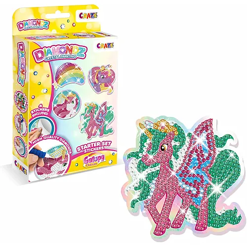 Craze Diamondz Starter Set Stickers Galupy Unicorn