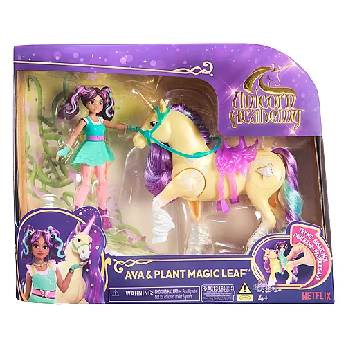 Spin Master Unicorn Academy Ava und Pflanzen-Magie Leaf mit Lichtfunktion