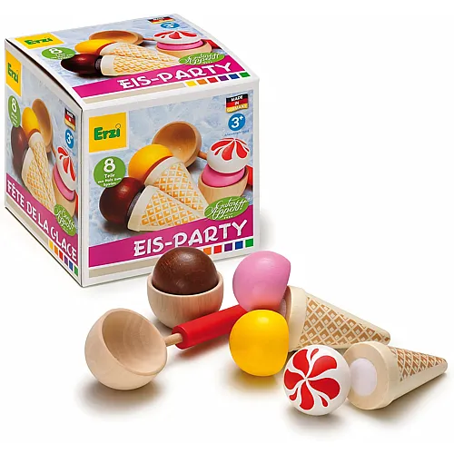 Erzi Sortierung EIS-Party aus Holz, Kaufladenartikel f�r Kinder, Rollenspiele