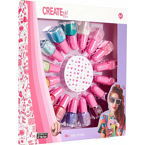 Create It! Nagellack-Set 16 verschiedene Farben im Set