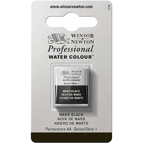 Winsor & Newton Professional Water Colour Aquarellfarbe Marsschwarz - 1/2 Napf