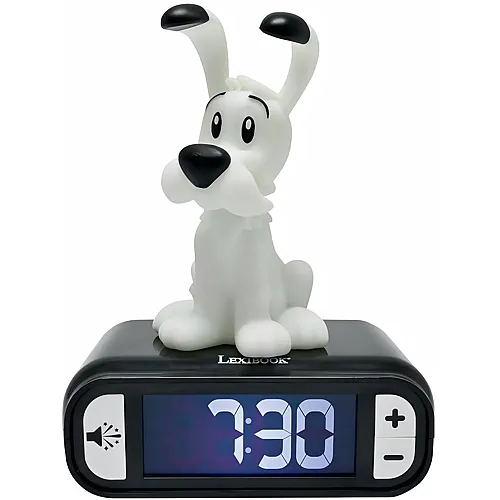 Lexibook Asterix Idefix Nachtlicht-Wecker, Ger�usche und Melodien, LCD-Display