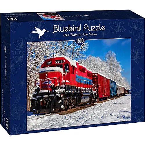 Red Train In The Snow 1500Teile