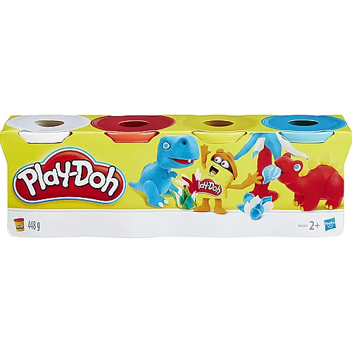 Play-Doh Classic 4er Pack Knete Grundfarben