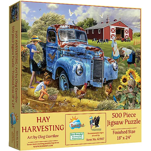 SunsOut Puzzle Oleg Gavrilov Hay Harvesting - 500 Teile