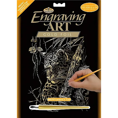 Royal & Langnickel R&l Gravures D'art Std OR LE Leopard Dans L'arbre 21.3x29.5c