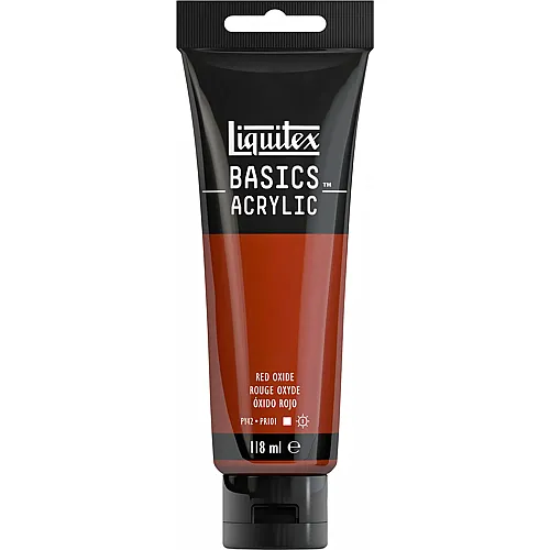 Liquitex Lqx Basics Acrylfarbe 118ml Tube Oxidrot
