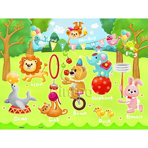 Pintoo Puzzle Plastic Puzzle - Circus in the Forest (48Teile)