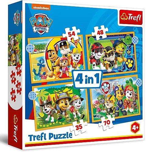 Trefl Paw Patrol 4in1 Puzzle 35/48/54/70 Teile