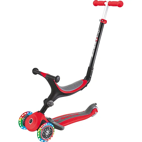 Globber Scooter Go Up Foldable Plus Lights Rot