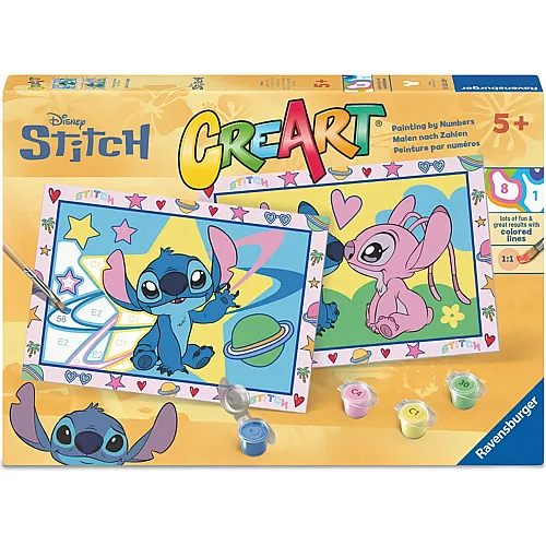 Malen nach Zahlen - Stitch & Angel