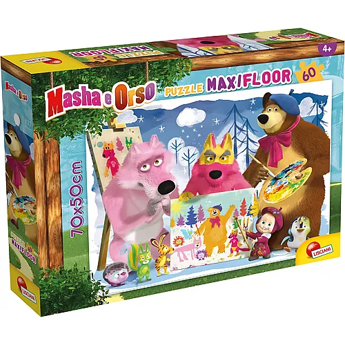 Lisciani Puzzle Mascha und der B�r Malwerkstatt (70x50cm)