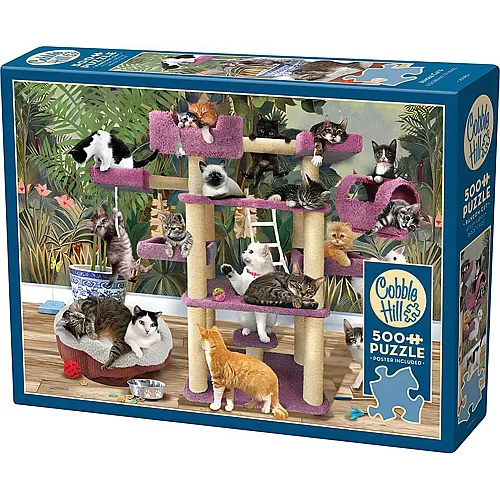 Cobble Hill Puzzle 500 Teile Dschungel Katzen (500Teile)