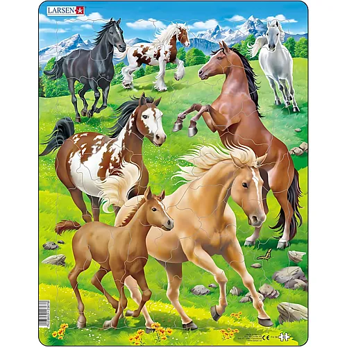Larsen Puzzle Pferde - 65 Teile