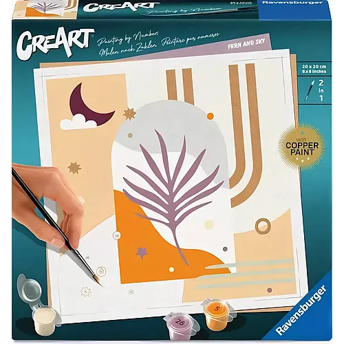 Ravensburger CreArt Malen nach Zahlen - Farn und Himmel