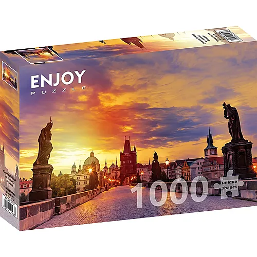 Enjoy Puzzle Karlsbr�cke bei Sonnenuntergang, Prag - 1000 Teile