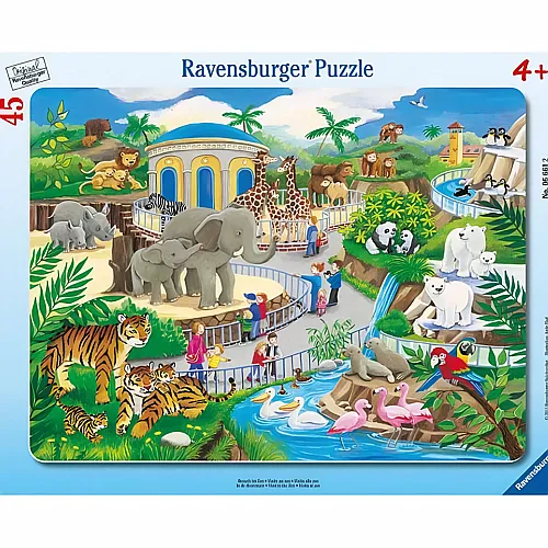 Ravensburger Rahmenpuzzle Besuch im Zoo (45Teile)