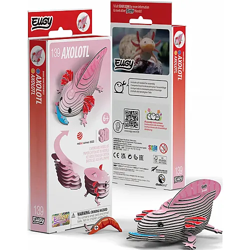 Eugy 3D Karton Figuren Axolotl