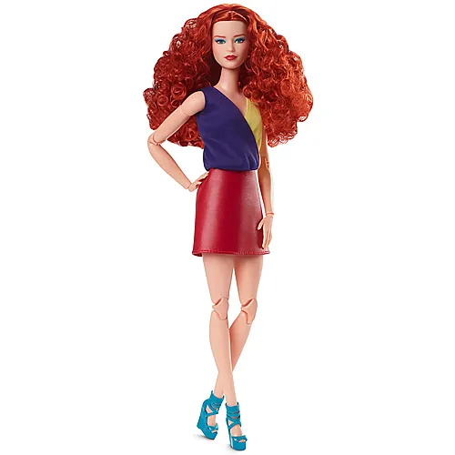 Barbie Signature Looks Red Hair Red Skirt